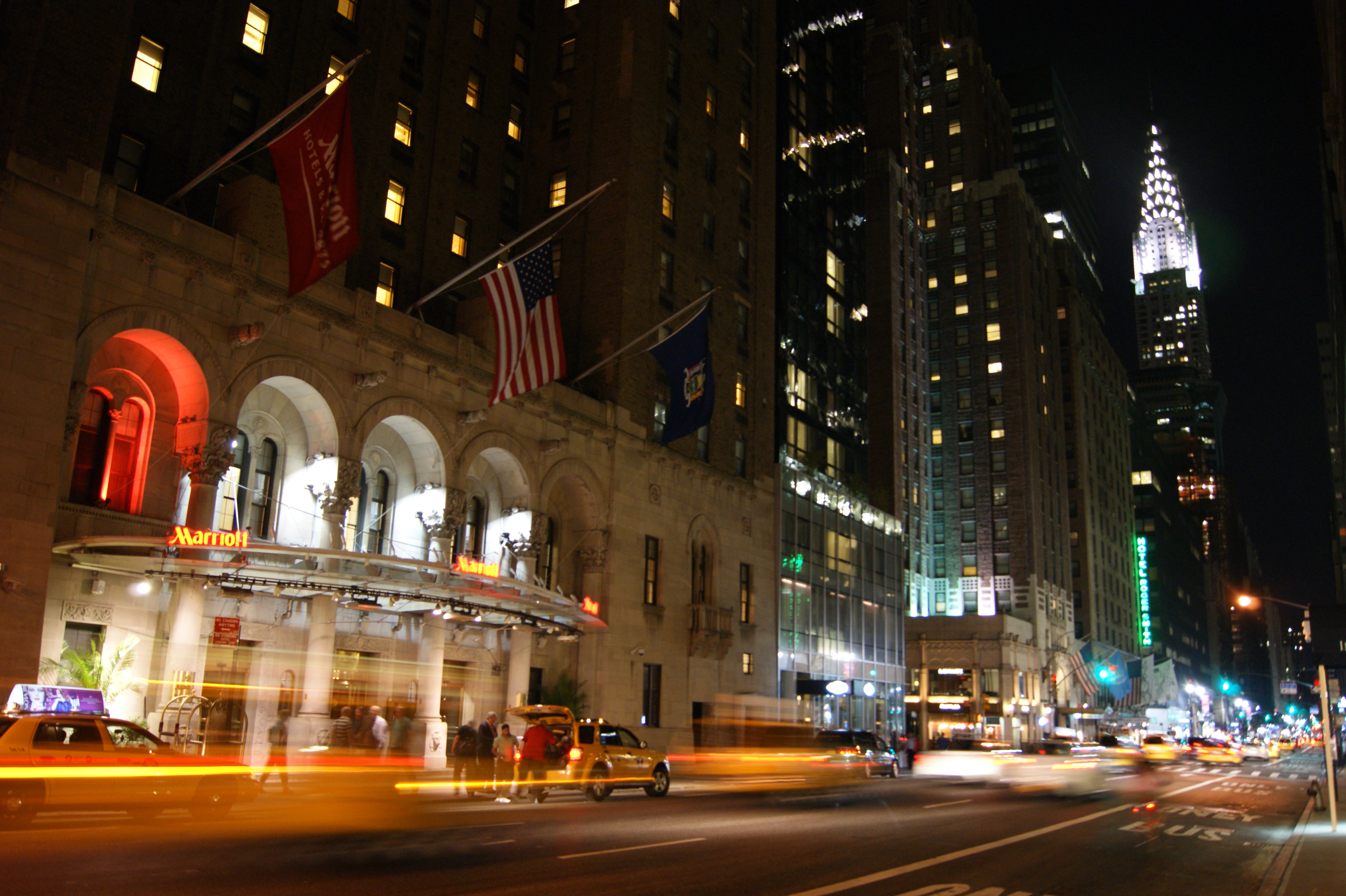 NYC, New York, Street, Photography, photos, night, lights, marriott, hotel